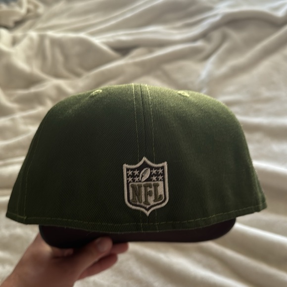 Raiders forest green fitted hat size 7 1/8 - Picture 3 of 4